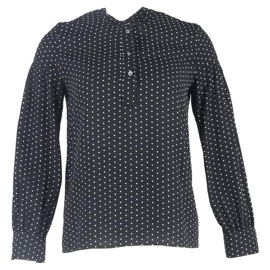 A.P.C. Blouse met lange mouwen en stippen in zwarte zijde - Image 1