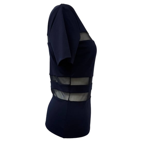 T Alexander Wang Mesh Accent T-shirt in marineblauwe rayon - Image 2
