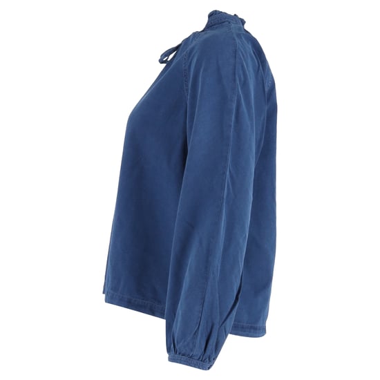 A.P.C. Noa Chambray top met lange mouwen en trekkoord in blauw katoen - Image 2