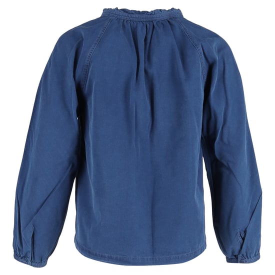 A.P.C. Noa Chambray top met lange mouwen en trekkoord in blauw katoen - Image 3