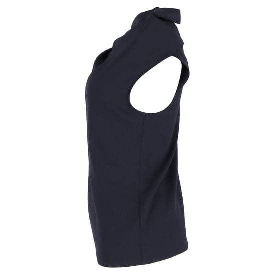Escada gedrapeerde top van marineblauwe zijde - Image 2
