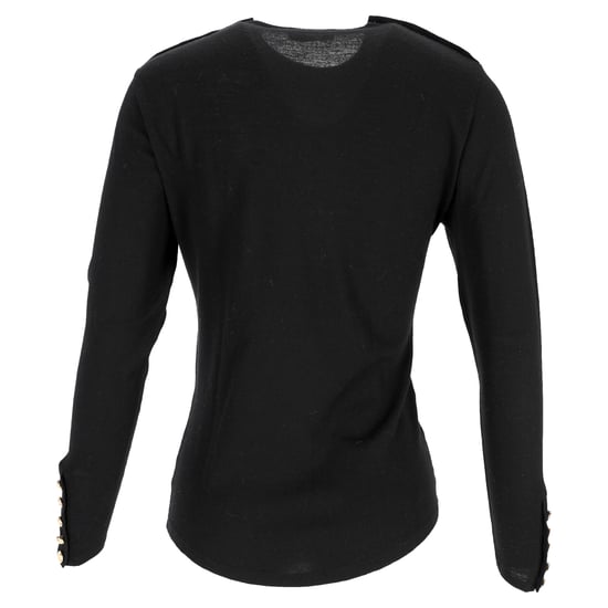 Balmain top met knoopjes in zwarte wol - Image 3