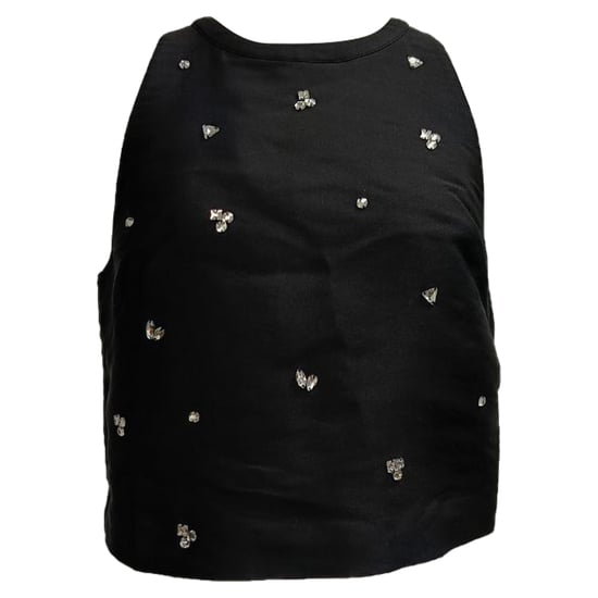 Sandro Storm haltertop met kristallen versiering in zwart polyester - Image 1