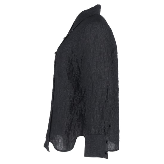 Ganni Jacquard overhemd met wijde sluiting in zwart polyester - Image 2