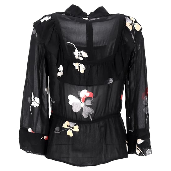 Ganni Lorita bedrukte blouse van zwarte viscose. - Image 3