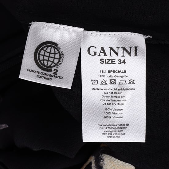 Ganni Lorita bedrukte blouse van zwarte viscose. - Image 5