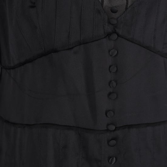 Chloé geplooide, doorschijnende blouse met lange mouwen van zwarte zijde - Image 6