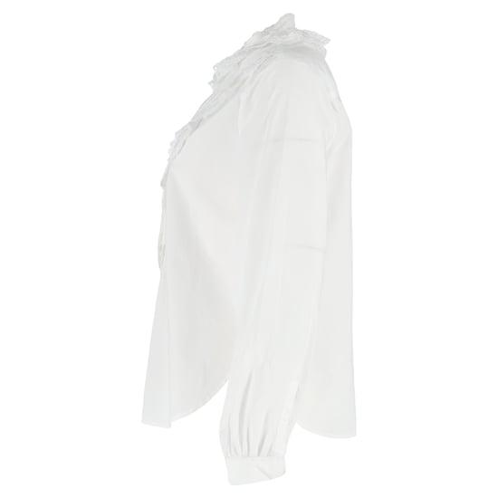 See by Chloé Broderie Anglaise Flounces Shirt in White Cotton - Image 2