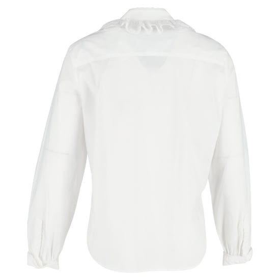 See by Chloé Broderie Anglaise Flounces Shirt in White Cotton - Image 3