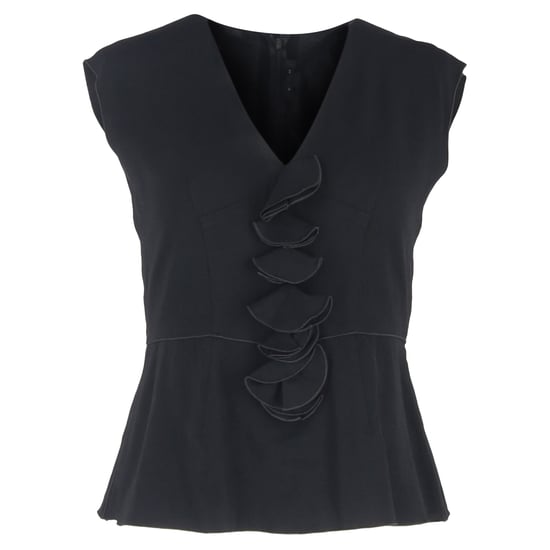 Marc Jacobs top met V-hals, ruches en peplum in zwart polyester - Image 1