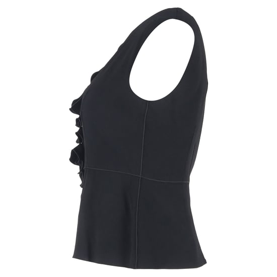 Marc Jacobs top met V-hals, ruches en peplum in zwart polyester - Image 2