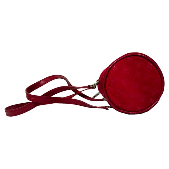 Louis Vuitton Mini Papillon Barrel Schoudertas in Rode Satijn - Image 6