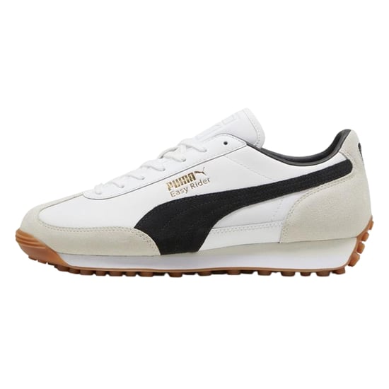 Puma Heren Easy Rider Vintage Leren Lage Sneakers (Wit/Zwart) - Image 2