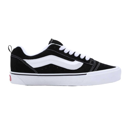 Vans Knu Skool gewatteerde suède skateschoenen voor heren (Zwart, Wit) - Image 1