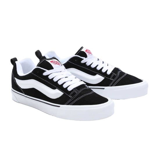 Vans Knu Skool gewatteerde suède skateschoenen voor heren (Zwart, Wit) - Image 4
