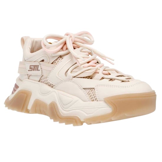 Steve Madden Kingdome lage sneakers voor dames (Crème/Rose Goud) - Image 3