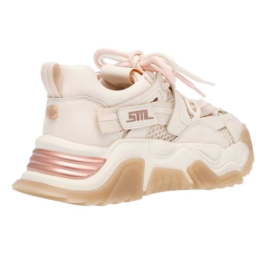 Steve Madden Kingdome lage sneakers voor dames (Crème/Rose Goud) - Image 4