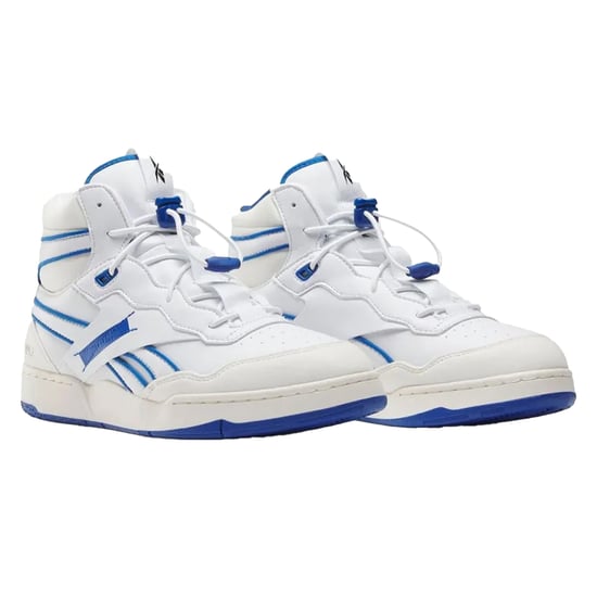 Reebok Heren Milk BB 4000 leren hoge sneakers (Wit/Krijt) - Image 3