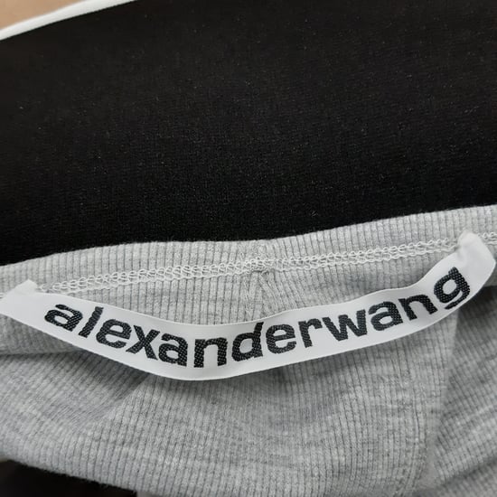 Alexander Wang elastische minirok met logo in grijs katoen - Image 3