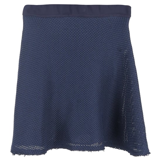 Sandro minirok met meshaccenten in A-lijn model, marineblauw polyester - Image 1