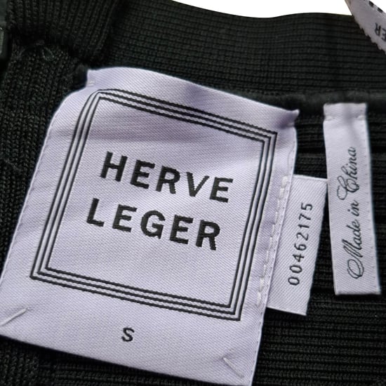 Herve Leger knielange rok met versierde zoom in zwart rayon - Image 3