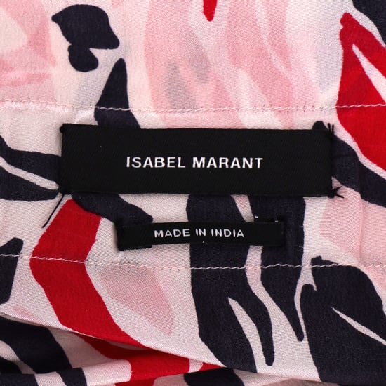 Isabel Marant bedrukte wikkelrok van roze zijde - Image 4