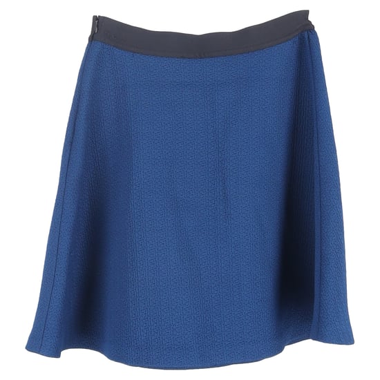 Sandro minirok met textuur en A-lijn model in marineblauw polyester - Image 2