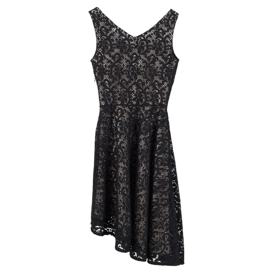 Asymmetrische kanten jurk van Christian Dior in zwart polyester - Image 2