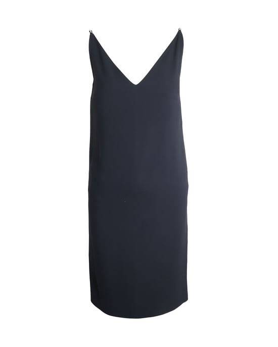 Mouwloze jurk met V-hals van Maison Margiela in zwart acetaat - Image 1
