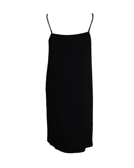Mouwloze jurk met V-hals van Maison Margiela in zwart acetaat - Image 3