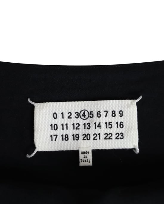 Mouwloze jurk met V-hals van Maison Margiela in zwart acetaat - Image 4