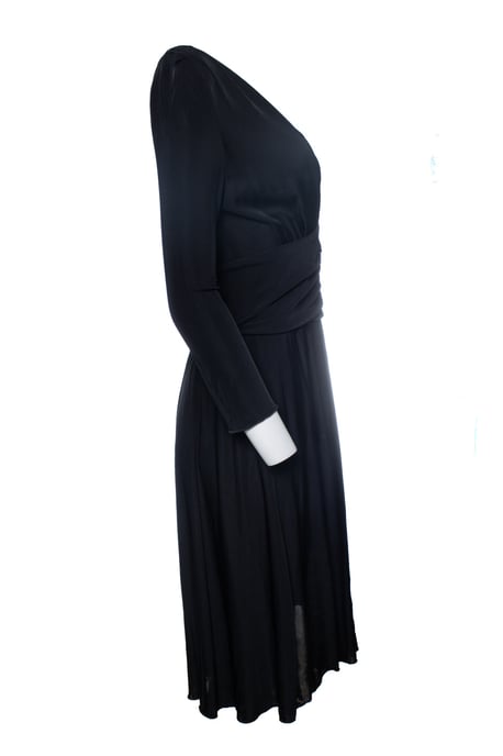 Dolce & Gabbana, zwarte v-hals jurk - Image 2