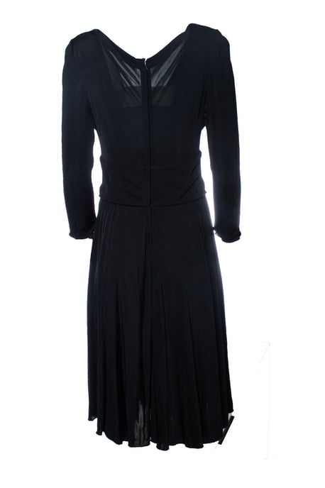 Dolce & Gabbana, zwarte v-hals jurk - Image 3