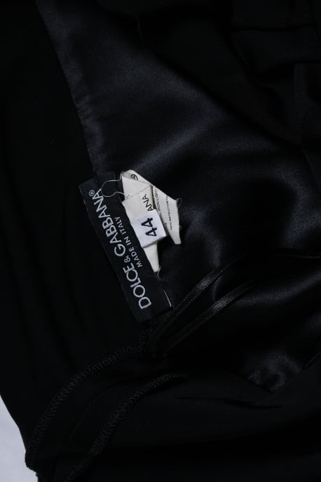 Dolce & Gabbana, zwarte v-hals jurk - Image 6