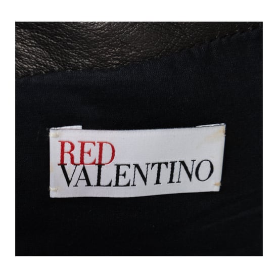 Rode Valentino jurk met leren korset en tule - jaren '10 - Image 6
