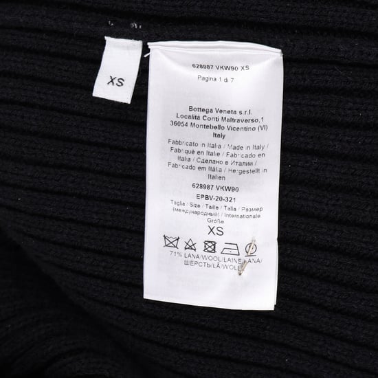 Bottega Veneta jurk met uitsnijdingen tot op de knie in zwarte wol - Image 5