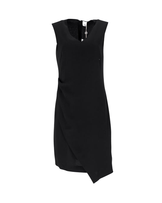 Mouwloze kokerjurk van Iris & Ink in zwart polyester. - Image 1