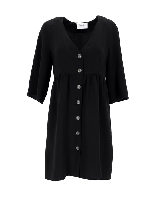 Ba&Sh Jurk met knoopjes in zwart polyester - Image 1