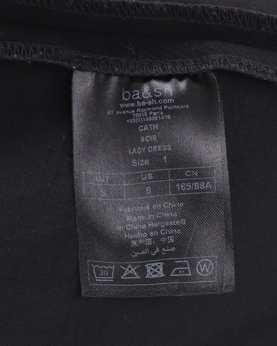 Ba&Sh Jurk met knoopjes in zwart polyester - Image 4
