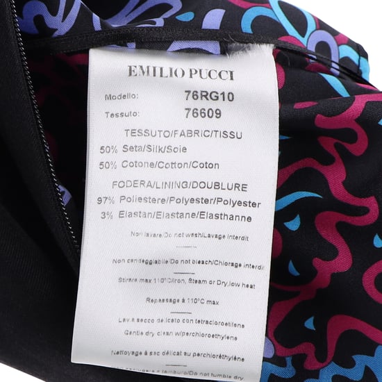 Emilio Pucci Maxi-jurk met halternek en versieringen in zwarte zijde - Image 5