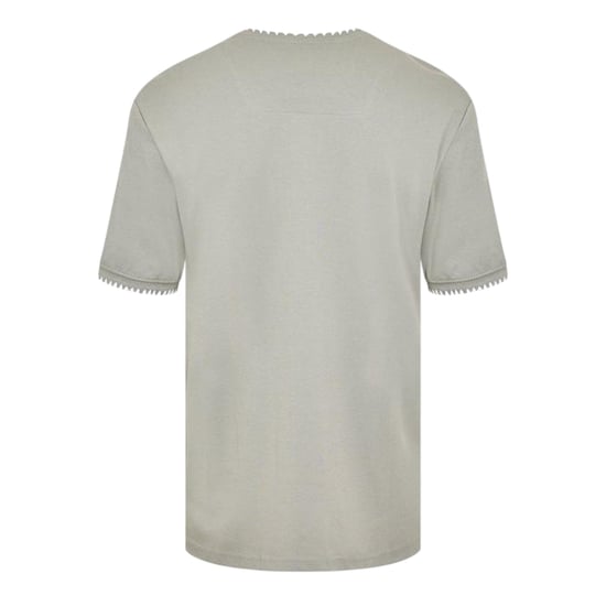 Threadbare Gebreid T-shirt voor heren van Perth (Salie/Ecru) - Image 2