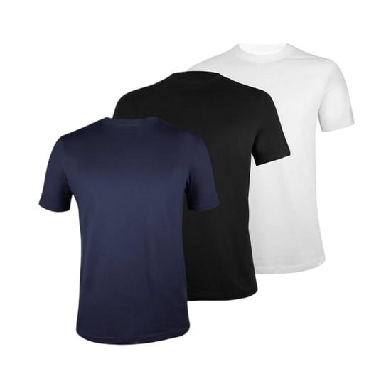 Donnay Effen T-shirt met ronde hals voor heren (set van 3) (Wit, Zwart, Marine) - Image 1