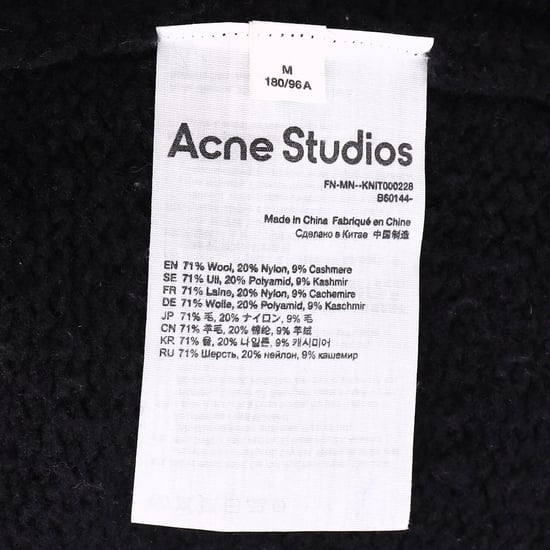 Acne Studios V-hals vest met knoopjes in zwarte wol - Image 5