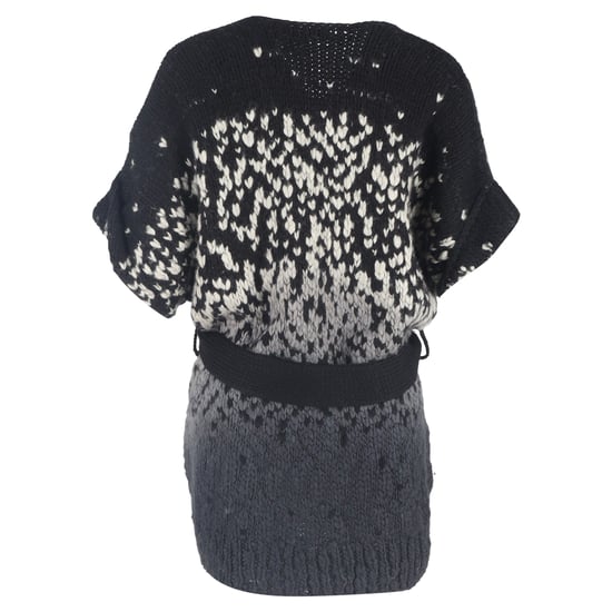 Gebreid vest met ceintuur van Stella McCartney in zwart en grijs wol. - Image 3