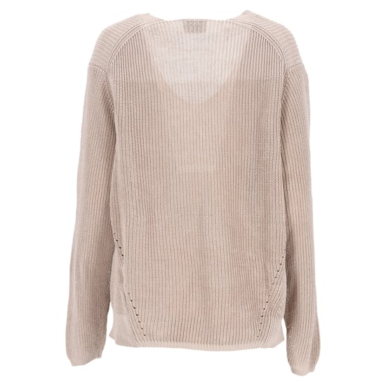 Acne Studios gebreide trui met ronde hals in bruin linnen - Image 3