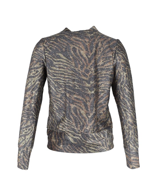 Ganni Lurex Jersey Cardigan in dierenprint polyester - Image 3