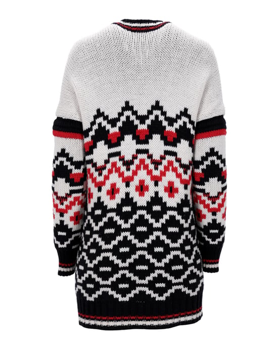 Maje Mercouer Fair Isle vest met ritssluiting aan de voorkant in veelkleurige wol - Image 2