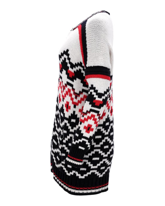 Maje Mercouer Fair Isle vest met ritssluiting aan de voorkant in veelkleurige wol - Image 3
