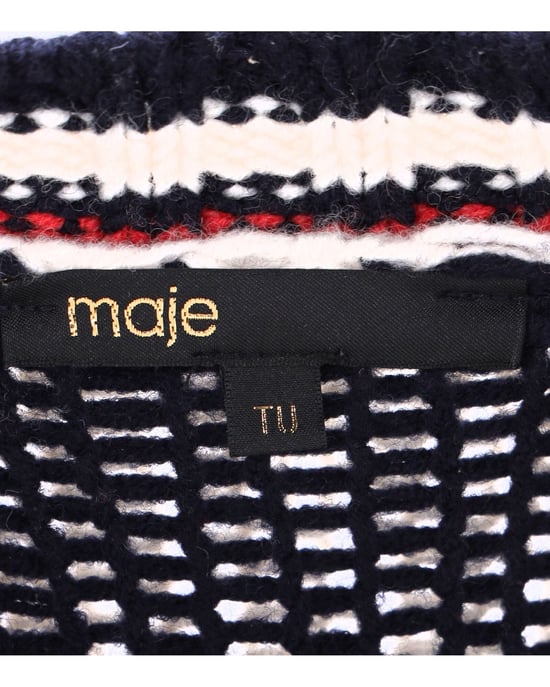 Maje Mercouer Fair Isle vest met ritssluiting aan de voorkant in veelkleurige wol - Image 4