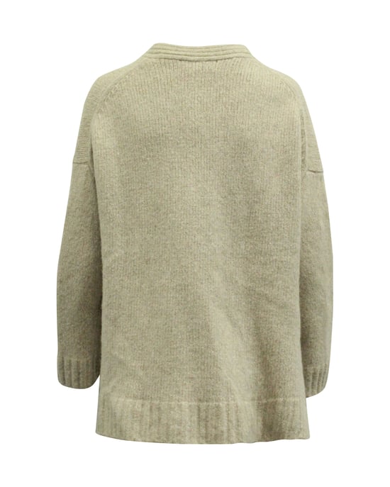 Acne Studios gebreid oversized vest van beige wol - Image 3